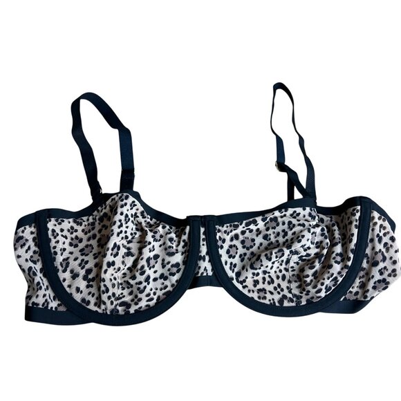 CUUP The Balconette Mesh‎ Bra Size 38B Leopard Animal Print Underwire Wired NEW - Picture 2 of 6